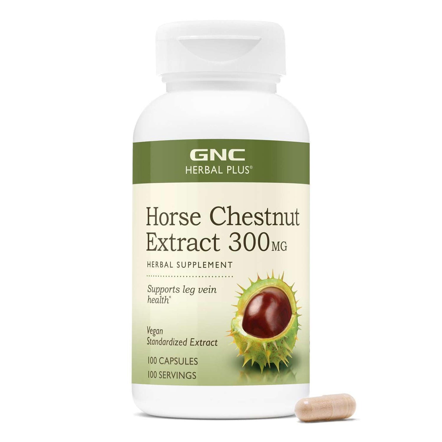 GNC Herbal Plus Horse Chestnut Extract 300mg Capsule, 100 Count