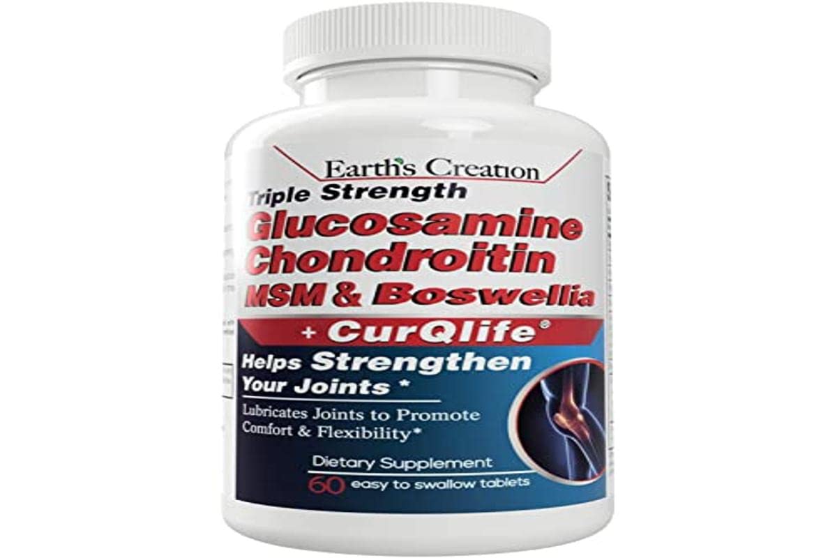 Earth's Creation Triple Strength Glucosamine, Chondroitin, MSM, 60 Capsules