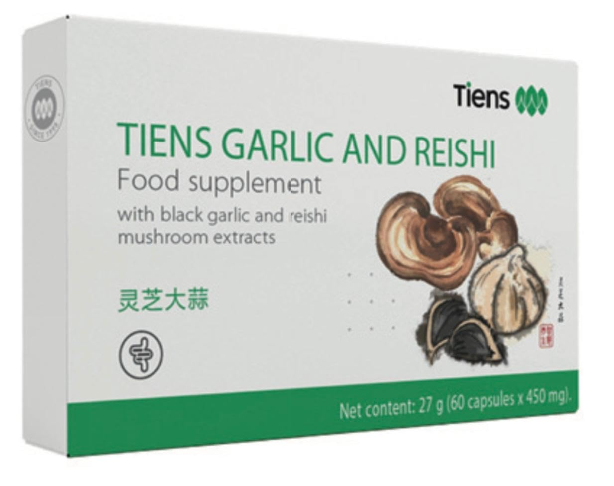 Tiens Organic Garlic & Reishi Mushroom Capsules 60 Capsules