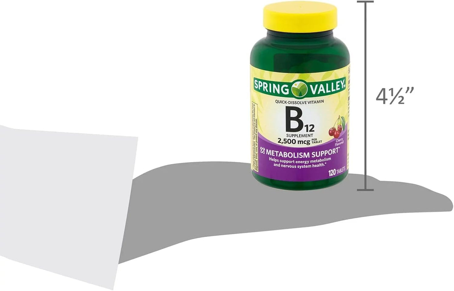 BasketGoods Vitamin B12 2500 mcg Quick-Dissolve Tablets, 120 Tablets