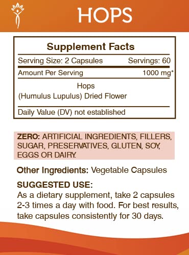 Secrets of the Tribe Hops Capsules 120 Count