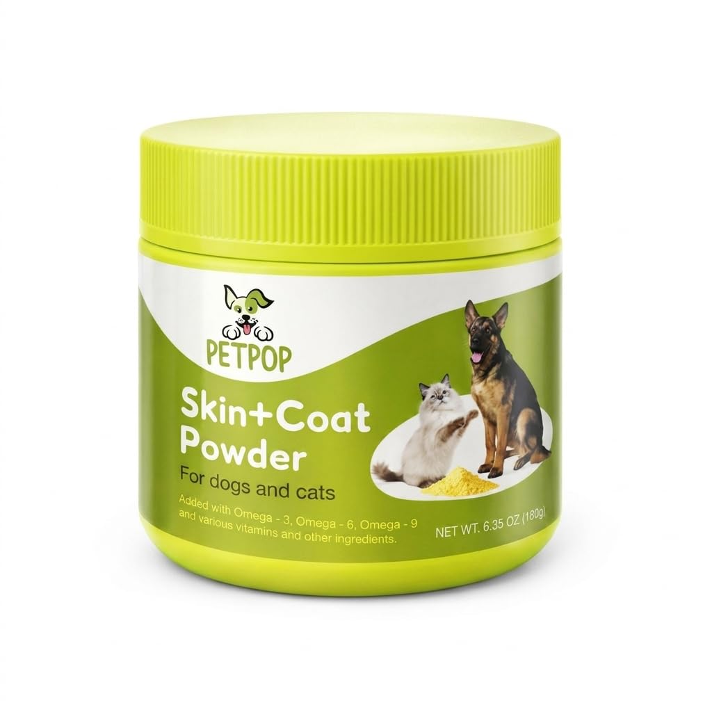 PetPop Omega 3 Skin & Coat Support Powder for Dogs, 1 Unit