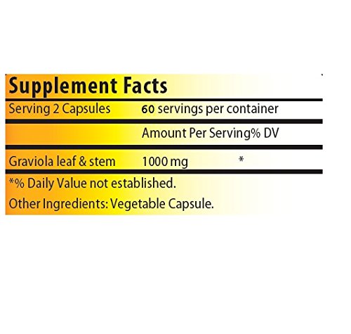 Biotech Nutritions Pure Graviola Annona Muricata 120 Capsules