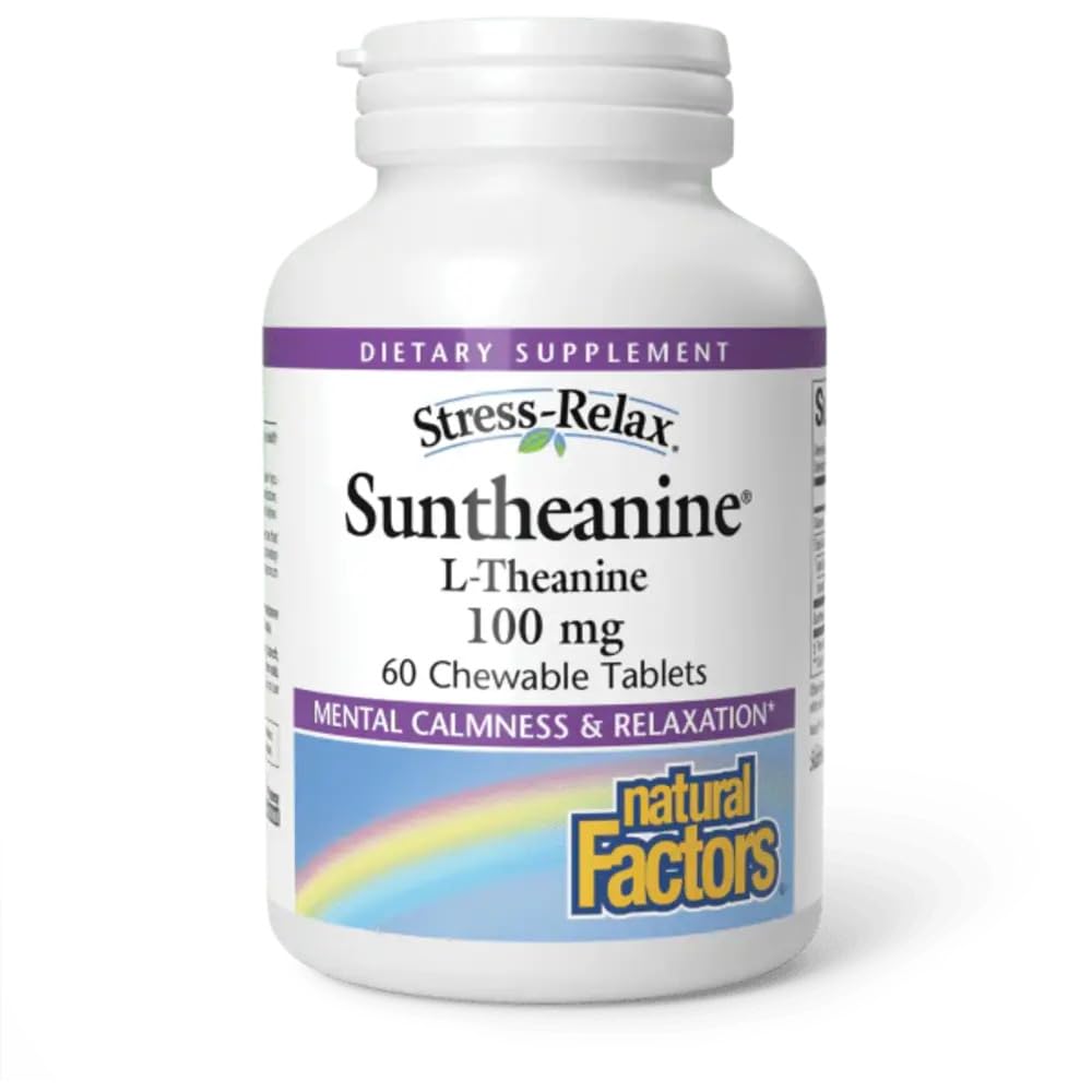 Natural Factors Suntheanine L-Theanine 100 mg Tablet, 60 Count