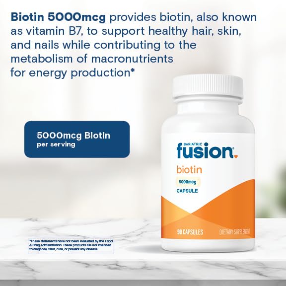 Bariatric Fusion Biotin 5000mcg Capsules 90 Count
