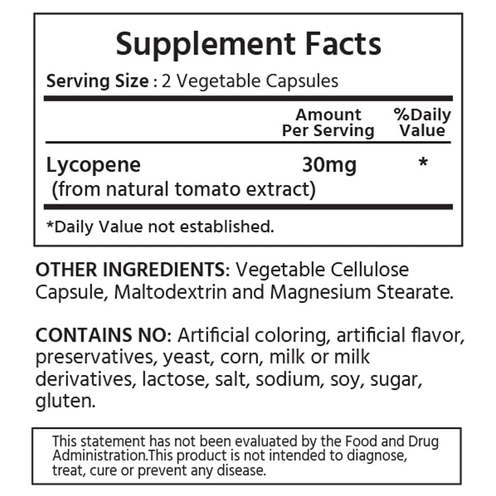 ML Naturals Natural Lycopene 30mg Capsule, 240 Count