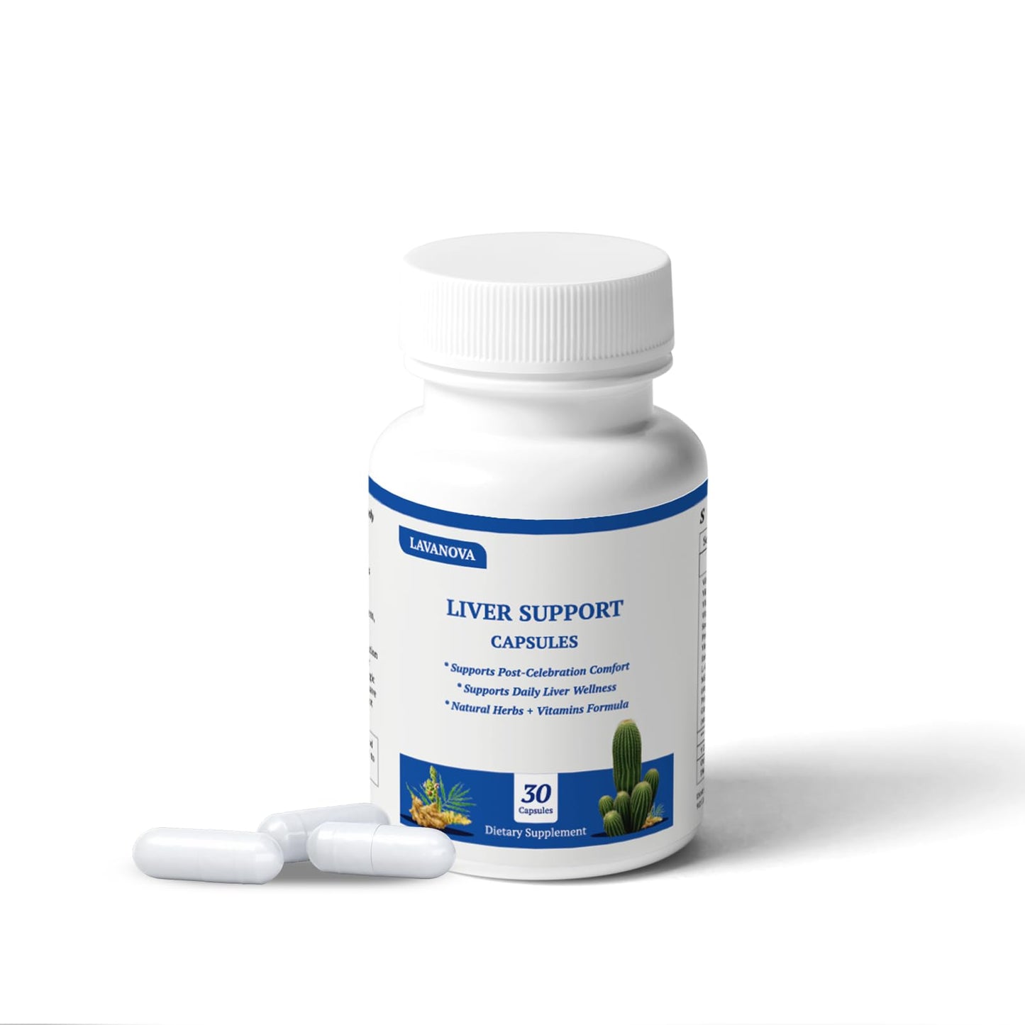 LAVANOVA DHM Pre-Drink & Liver Support Supplement with Dihydromyricetin, Milk Thistle & L-Cysteine, 30 Capsules