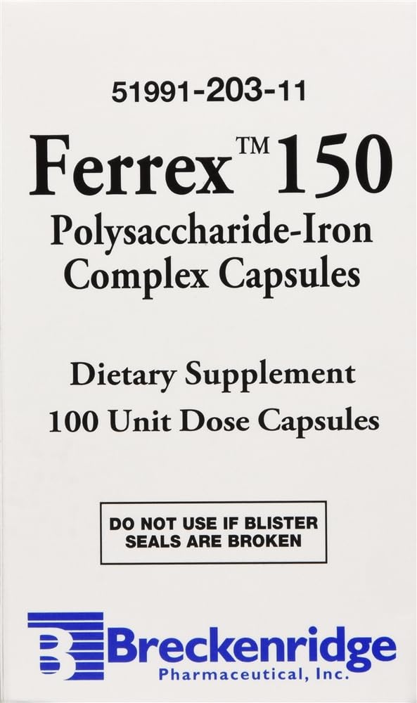 Choice One Ferrex 150 Polysaccharide Iron Complex Capsules, 100 Count