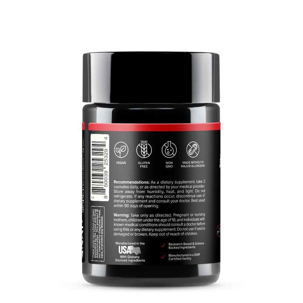 Snap Supplements Nitric Oxide Booster with L-Citrulline + 3 Forms of L-Arginine, 60 Capsules