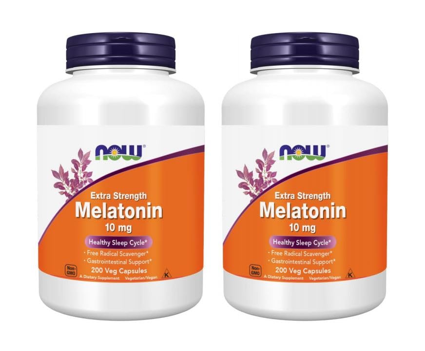 NOW Foods Melatonin Extra Strength 10 mg, Veg Capsules, 400