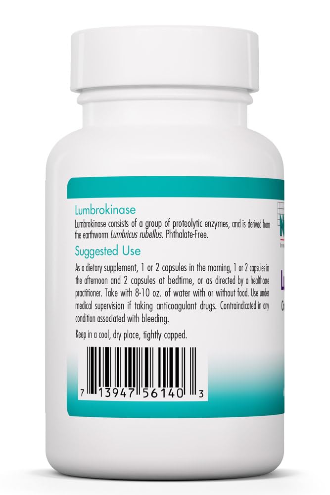 Allergy Research Group Lumbrokinase Delayed Release Enzyme Complex Capsules, 60 Count
