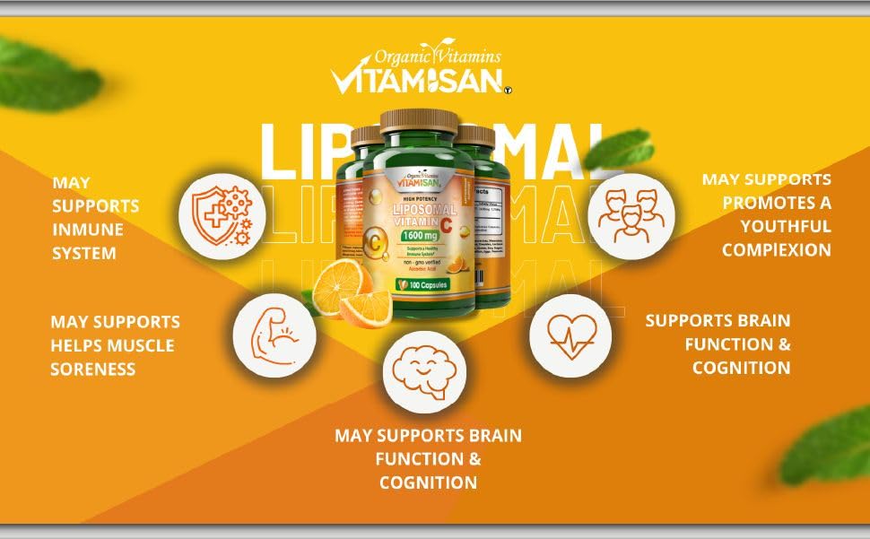 VITAMISAN Liposomal Vitamin C Capsules 100 Count