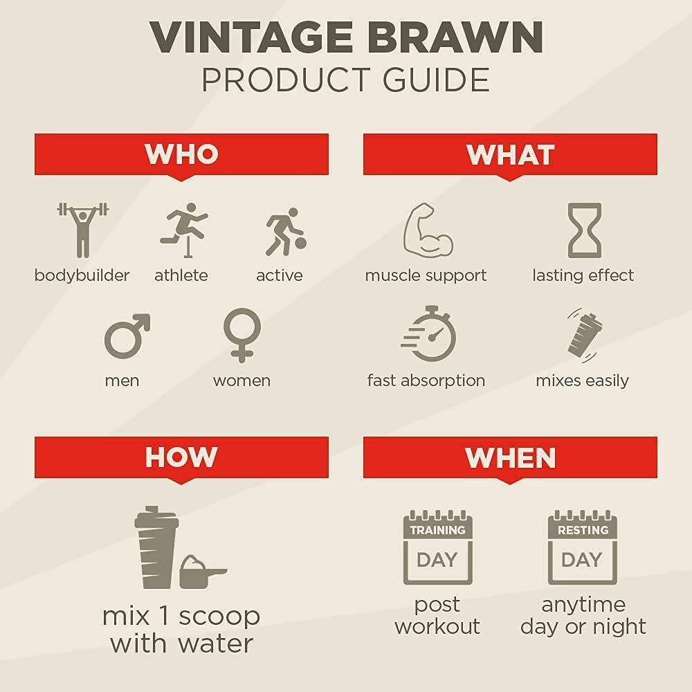 Old School Labs Vintage Brawn Protein Powder, 2-Count