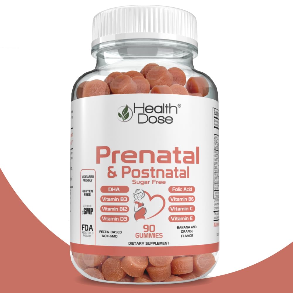 Health Dose Prenatal/Postnatal Complex Supplement Gummy 90 Gummies
