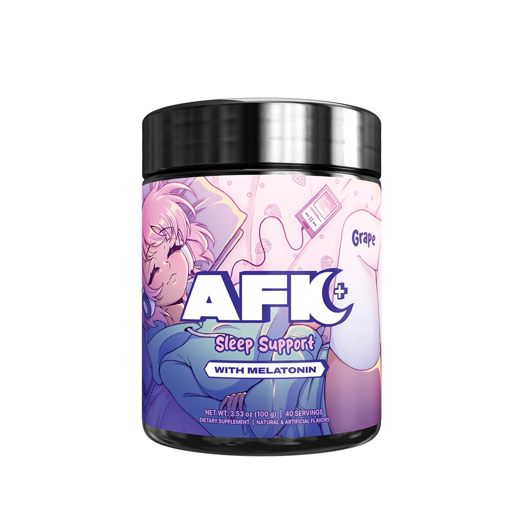 Gamer Supps AFK+ with Melatonin Grape Powder, 3.53 oz