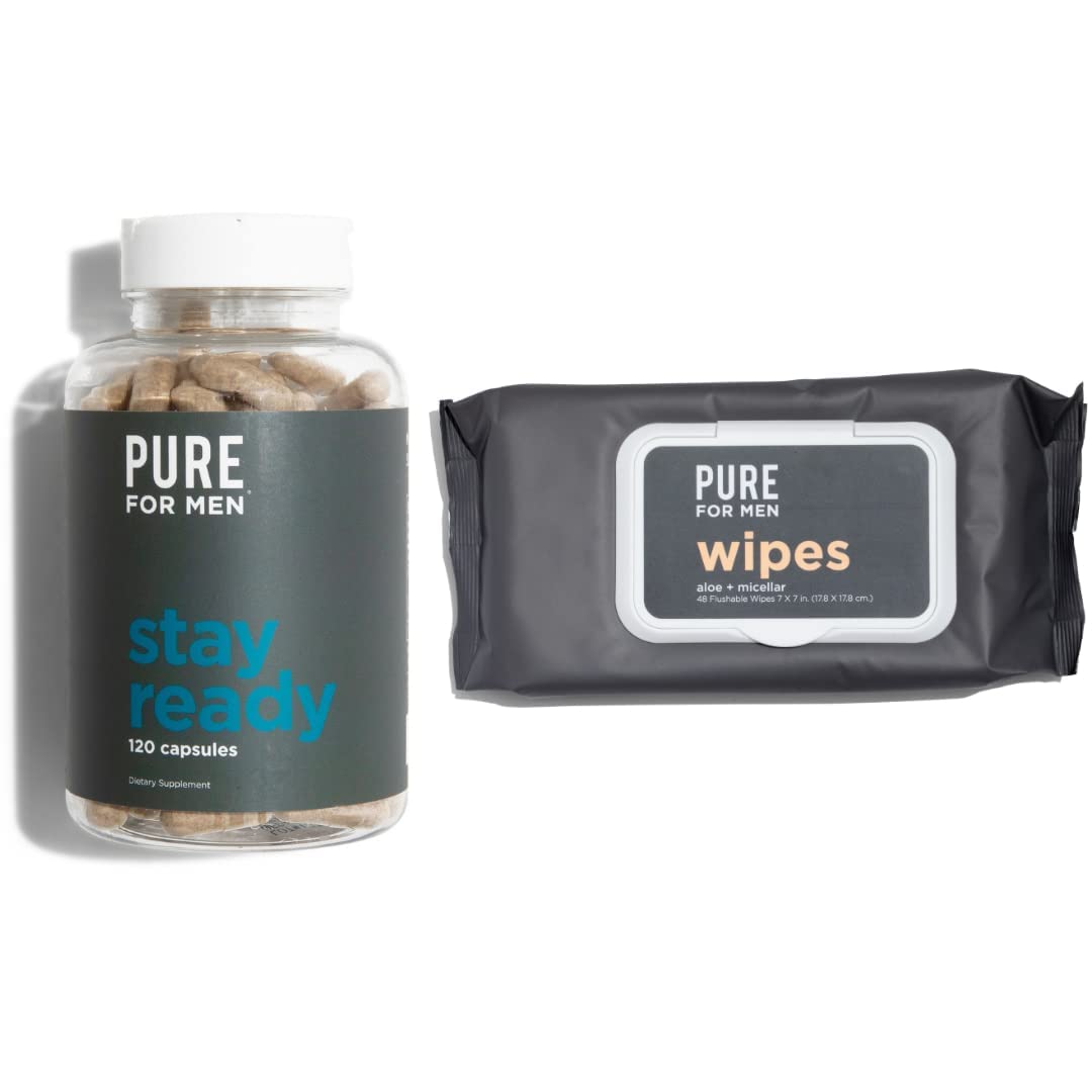 Pure for Men Original Vegan Cleanliness Fiber Supplement, 120 Capsules