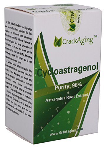 Crackaging Super-Absorption Cycloastragenol 50mg Anti-Aging Reactivate & DNA Cell Telomerase Supplements, 60 Capsules