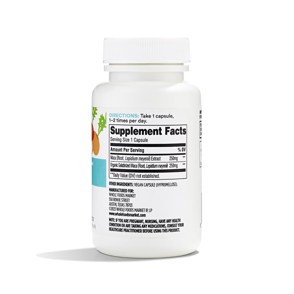 365 by Whole Foods Market Maca Standardized + Full Spectrum Blend, Libido Support, Vegan, 60 Capsules