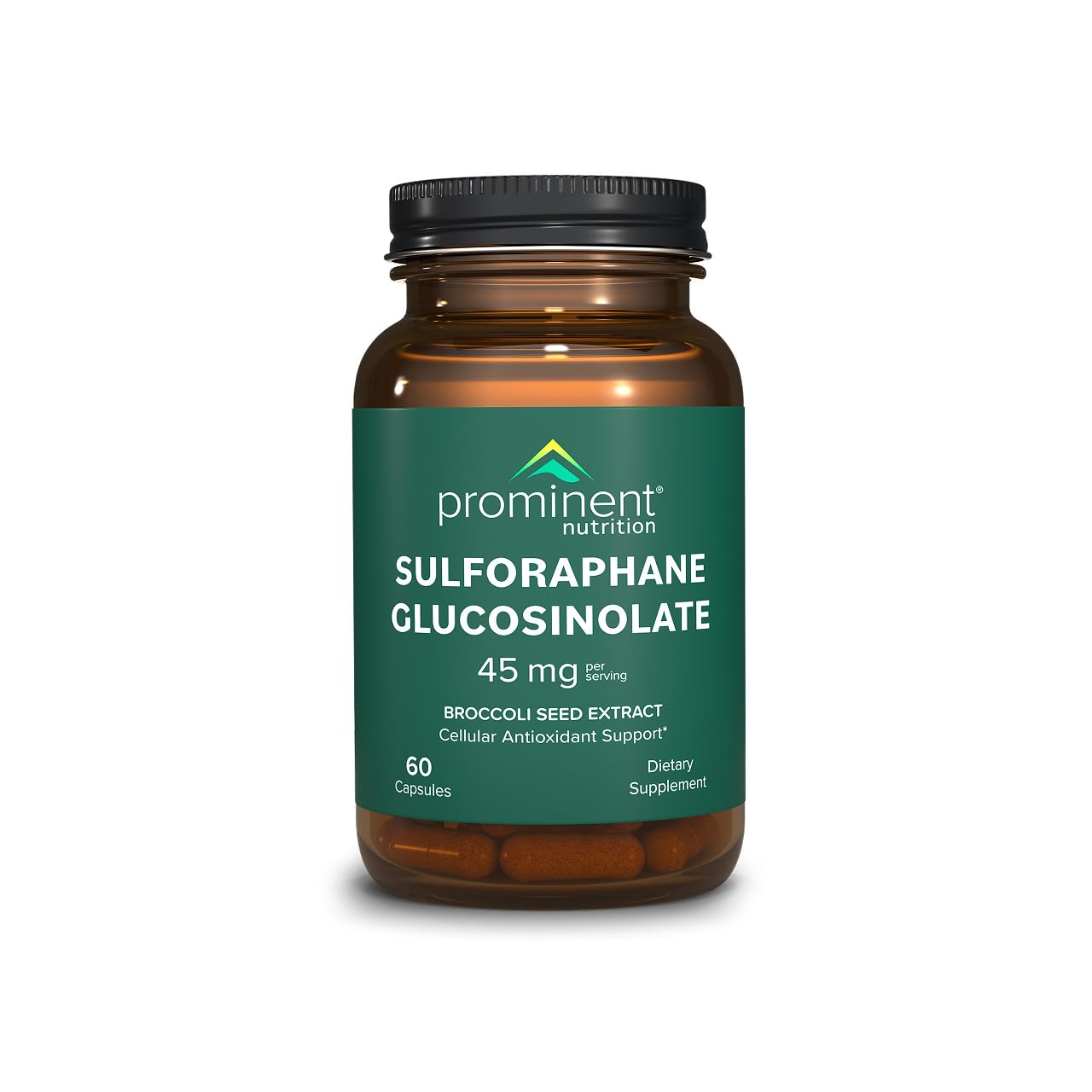 Prominent Nutrition Sulforaphane Glucosinolate Supplement, Cellular Antioxidant Support, 45 mg Capsules, 60 Count