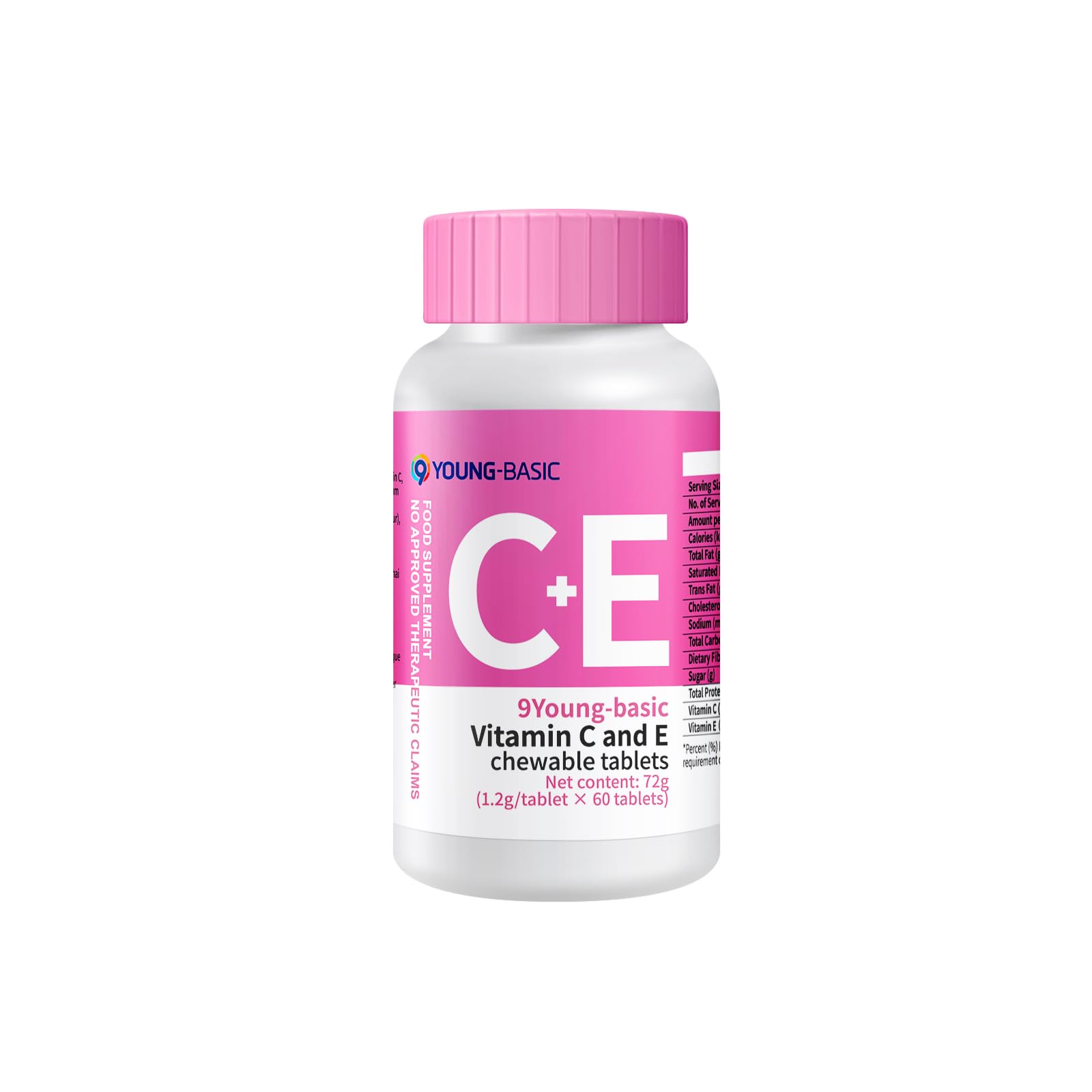 9 YOUNG-BASIC Premium Vitamin C + Vitamin E Tablet 60 Tablets
