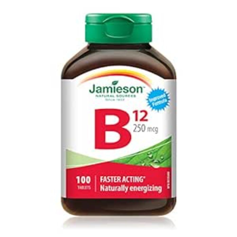 Jamieson Laboratories Vitamin B12 (Methcycobalamin) 250mcg Tablet, 100 Tablets