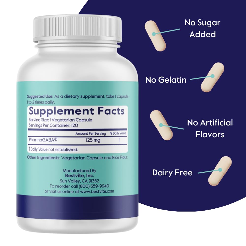 BESTVITE PharmaGABA 120 Capsules