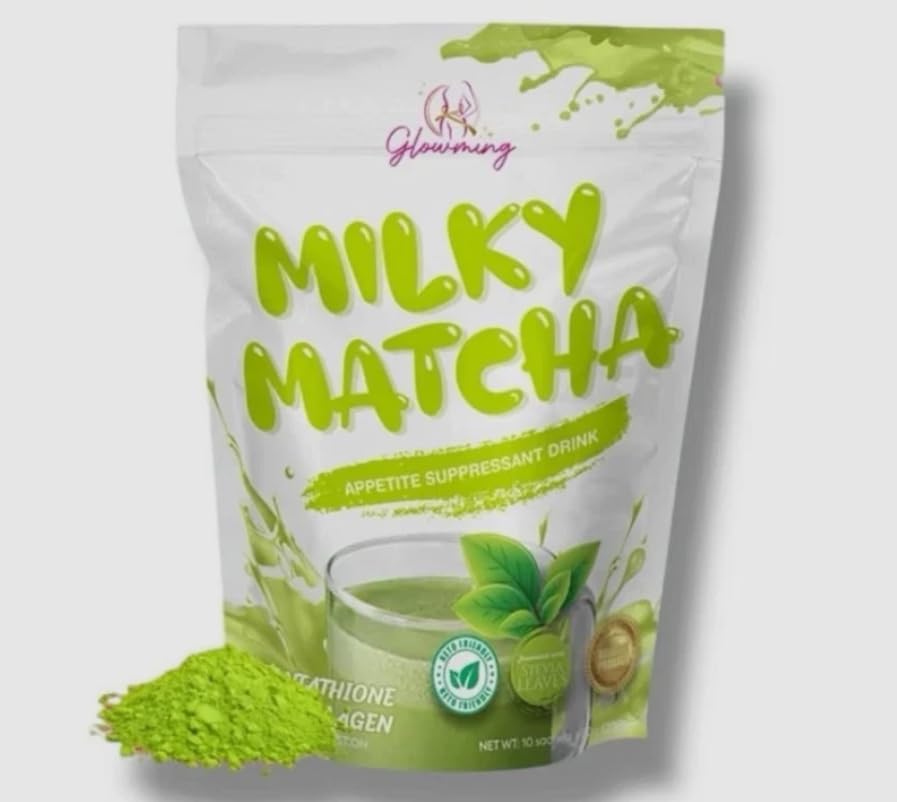Generic Cris Cosmetics Milky Matcha Glutathione and Collagen Drink Powder Pack of 10