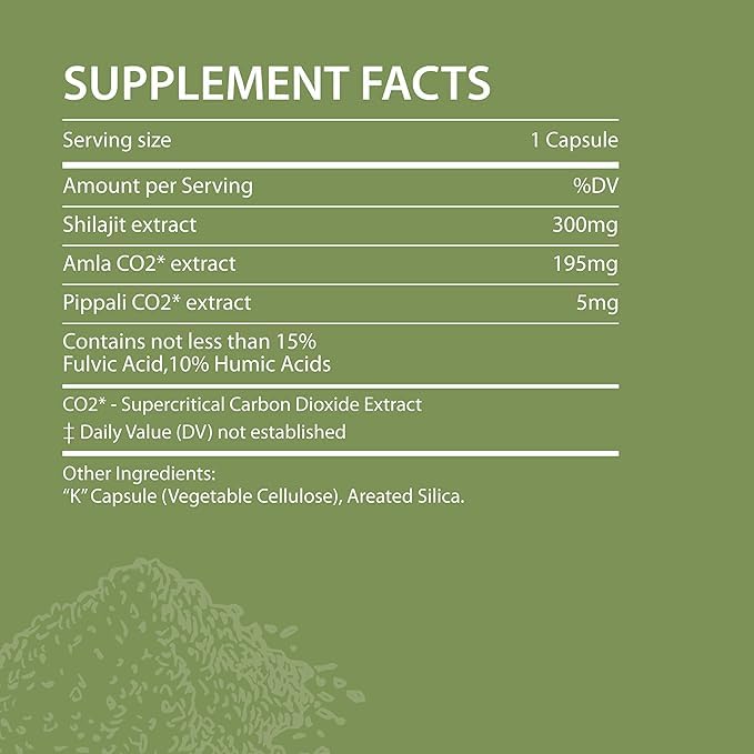 Tattva's Herbs Shilajit Herbal Supplement Capsule 120 Count