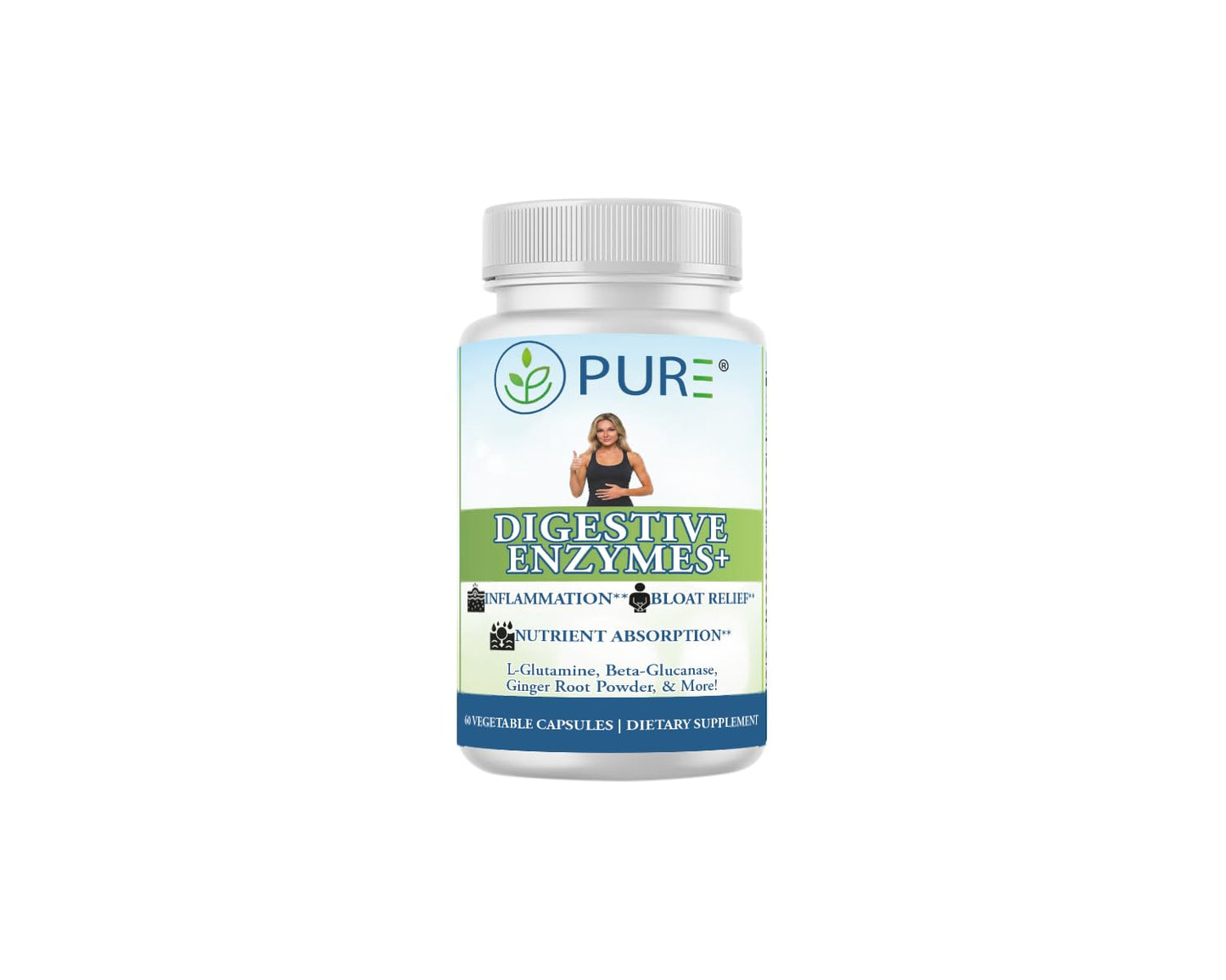 PURE Digestive Enzymes+ with Probiotics Capsule, 60 Count