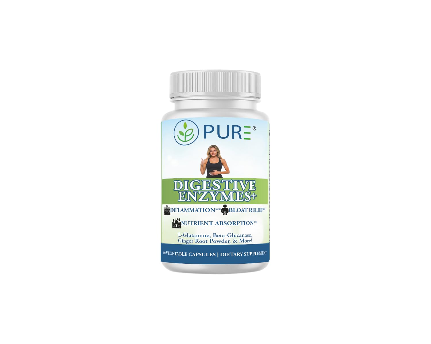 PURE Digestive Enzymes+ with Probiotics Capsule, 60 Count