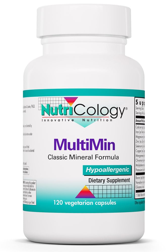 Allergy Research Group NutriCology MultiMin Essential Mineral Blend with Macro Trace & Ultra Trace Minerals Capsules, 120 Count