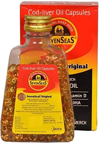 Kalyani Merck SevenSeas Original Cod Liver Oil Capsules, 500 Capsules