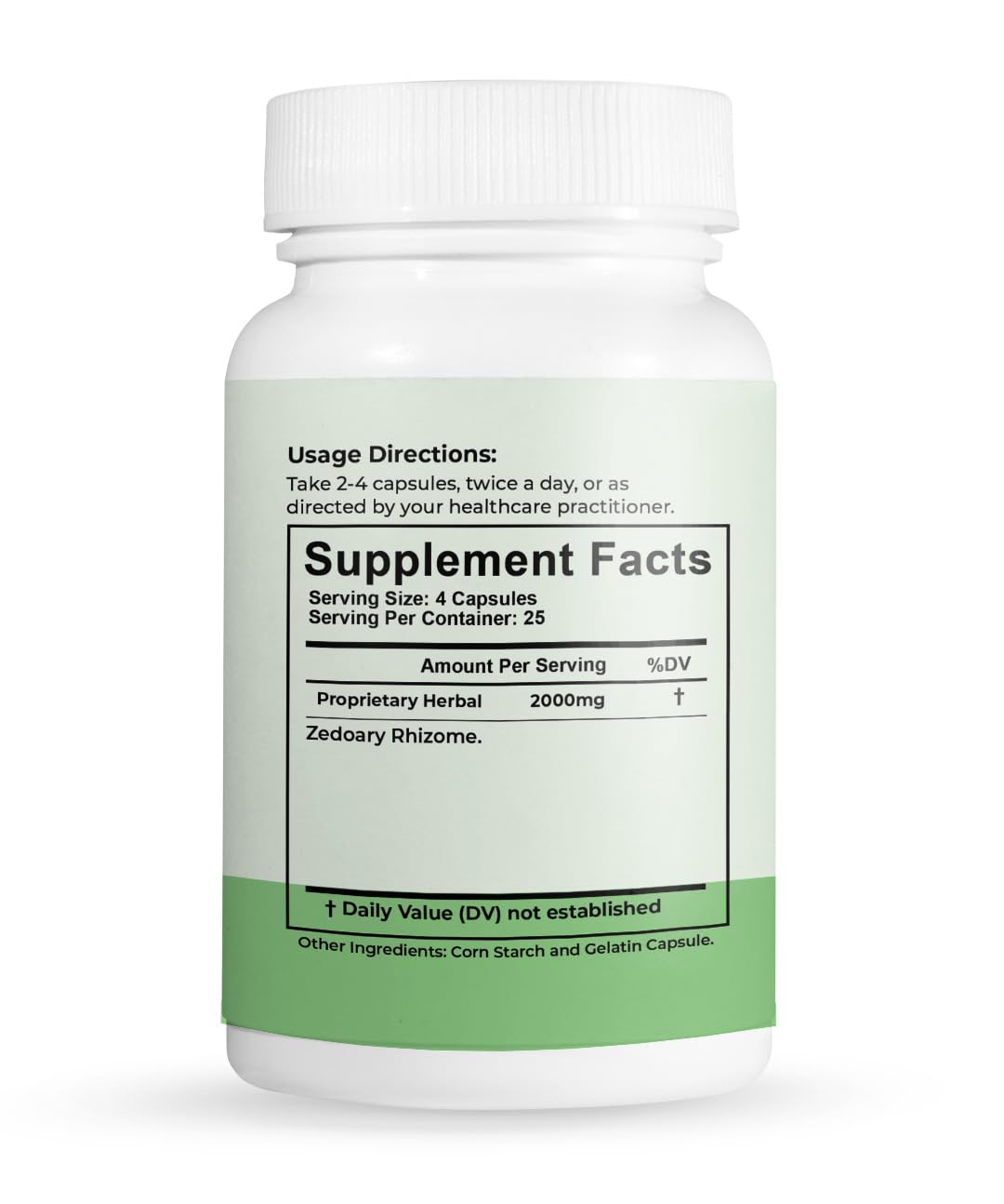 ZenithHerb Zedoary Rhizome/E Zhu Herbal Supplement Capsules, 100 Capsules