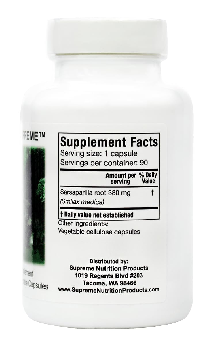 Supreme Nutrition Products Smilax Supreme Sarsaparilla Capsules, 180 Capsules