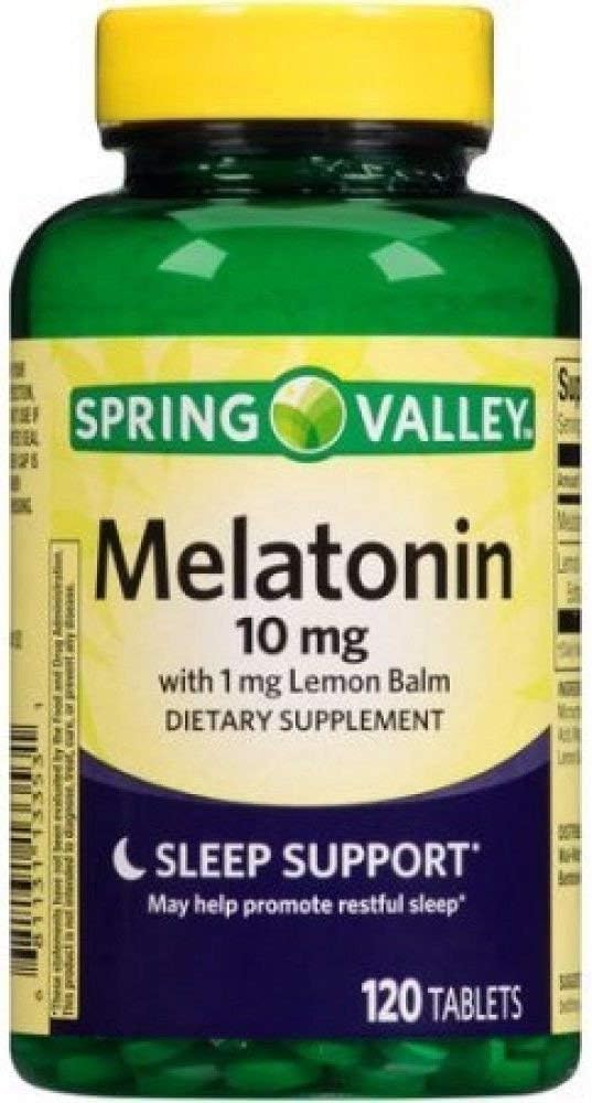 Spring Valley Melatonin 10 mg Tablet, 120 Tablets