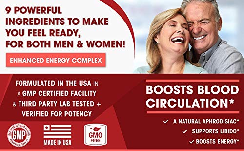 Natures Wellness Horny Goat Weed Extract with Maca, Tribulus, L-Arginine, Ginseng - 1000 mg Epimedium with Icariins, Capsules, 60 Count