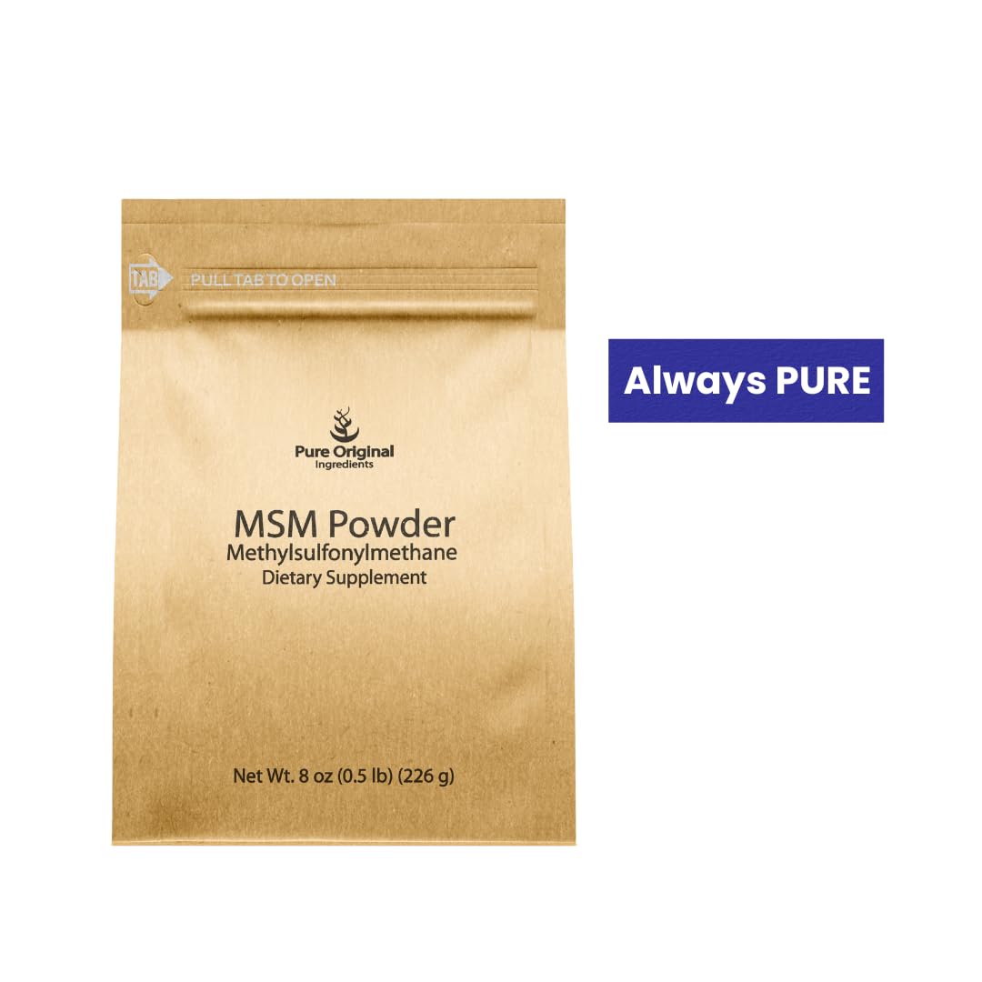 PURE ORIGINAL INGREDIENTS Methylsulfonylmethane (MSM) Powder, 8 oz
