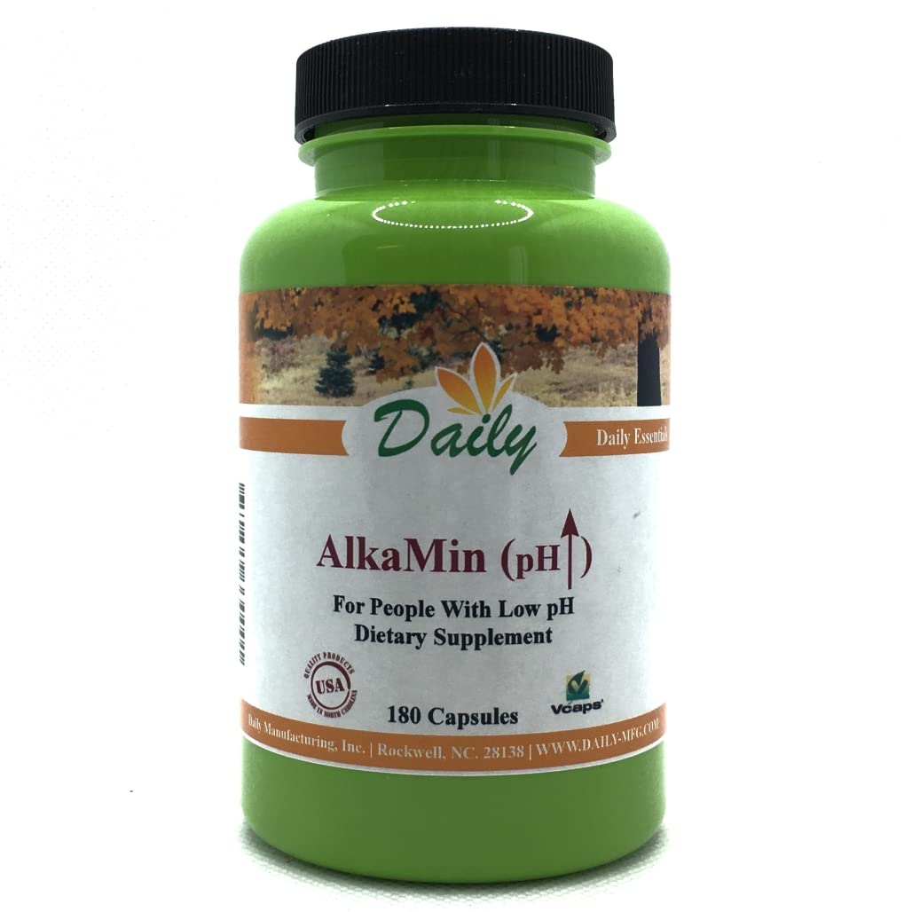 Daily Manufacturing AlkaMin Calcium, Vitamin D3, & Iodine (from Kelp) Capsule, 180 Count