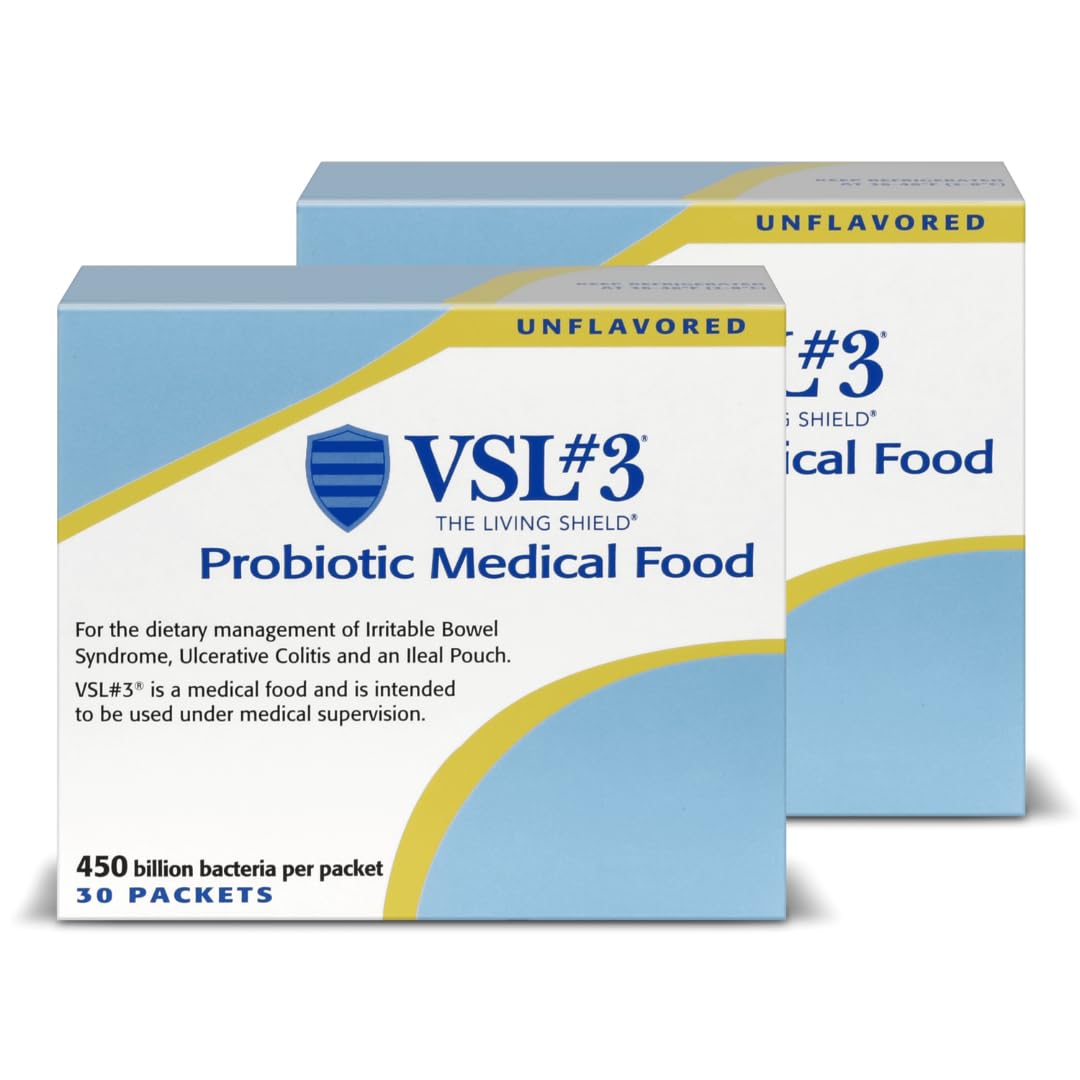 VSL #3 High-Potency Probiotic Medical Food Dietary Management of IBS & UC Powder, 60 Count