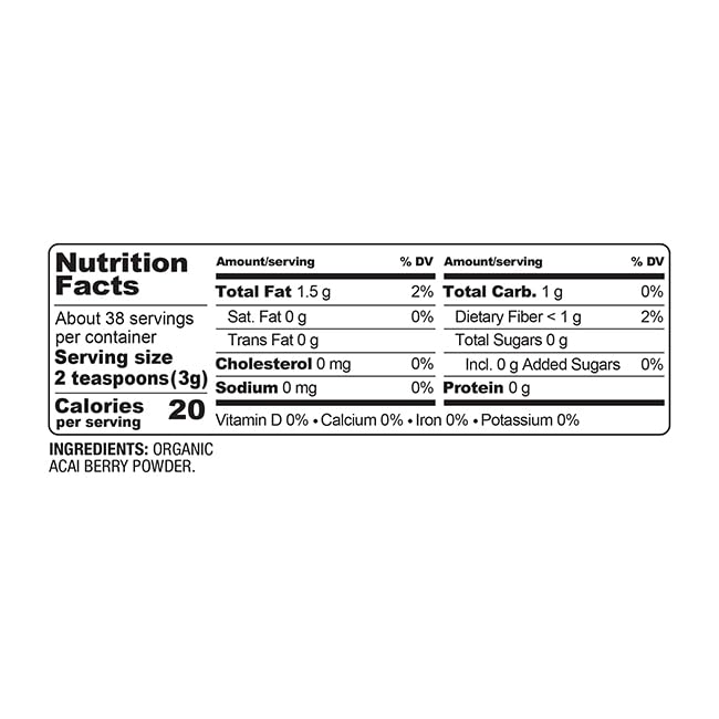 BareOrganics Acai Powder Powder 4 oz