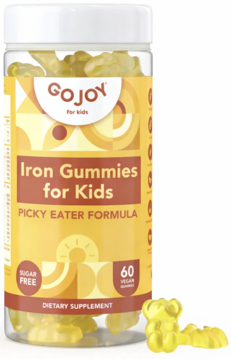 GOJOY NATURALS Iron Gummies for Kids, 60 Count