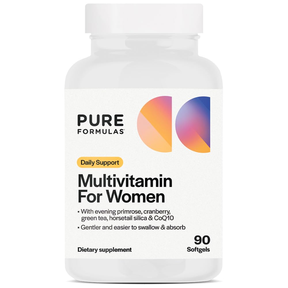 PureFormulas Women's Multivitamin for Daily Wellness, Energy, and Vitality Softgel 60 Count