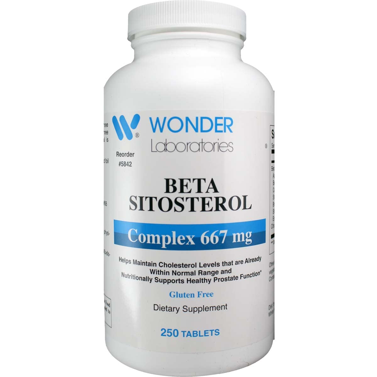 Wonder Laboratories Beta Sitosterol Complex 667mg, 250 Tablets