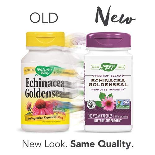 Nature's Way Echinacea Goldenseal Root Capsules 100 Count