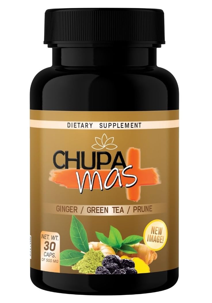 Chupa Mas Ginger Green Tea Prune Capsules 30 Count