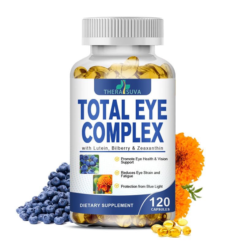 TheraSuva Advanced Eye Health Supplement with Lutein, Zeaxanthin, Bilberry & Citrus Bioflavonoids Softgels 120