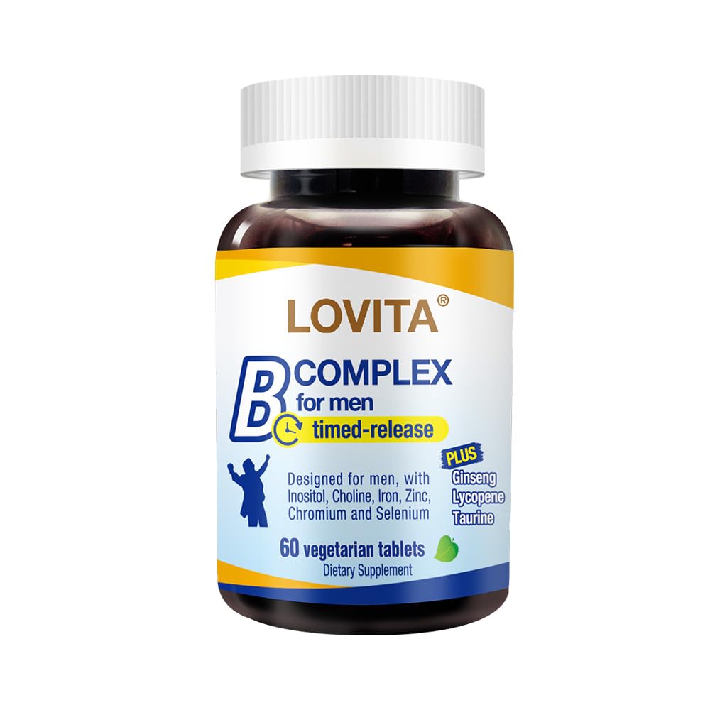 LOVITA Timed-Release B Complex for Men Tablets, 60 Count