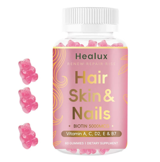 Healux Hair Skin and Nails Biotin Gummies, 60 Gummies