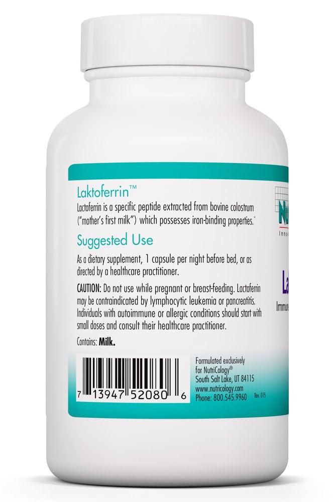 Allergy Research Group Laktoferrin Lactoferrin Glycoprotein 250 mg Capsules, 120 Count