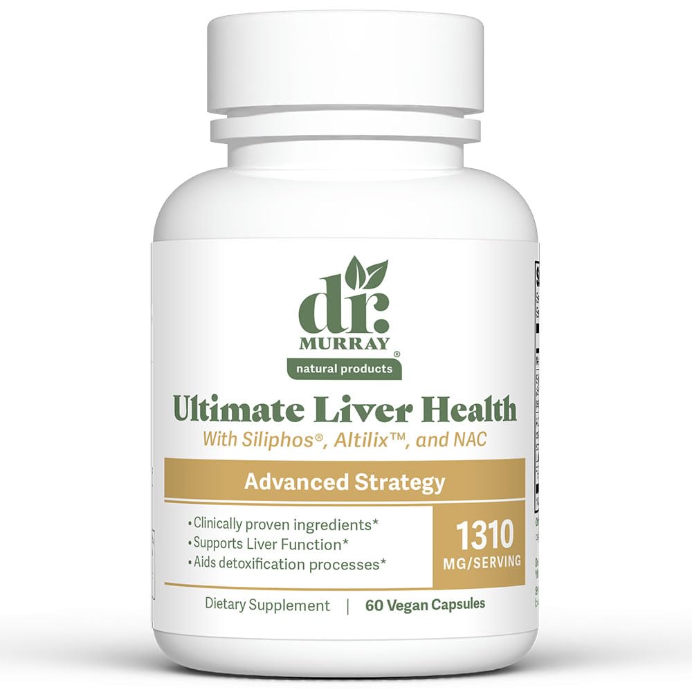 Dr. Murray Natural Products Ultimate Liver Health Supplement with NAC, Siliphos Milk Thistle & Artichoke Extract Capsule, 60 Capsules
